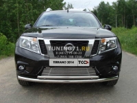 Защита передняя нижняя (двойная) 60,3/ 42,4 мм Nissan Terrano 2014
